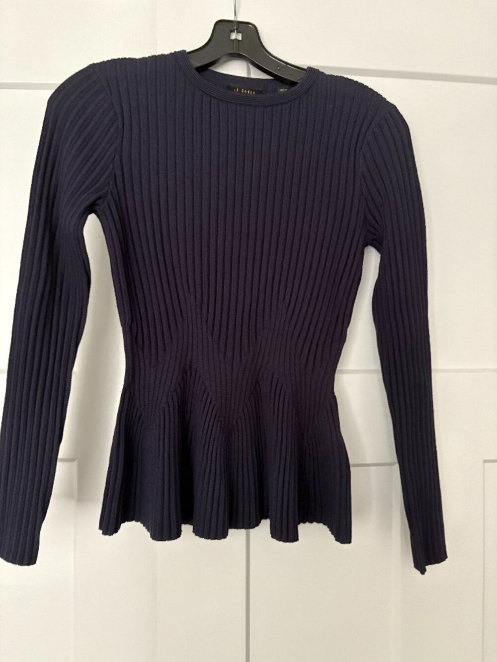 Ted Baker Cotton Peplum Sweater